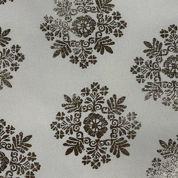 SCOUT Home Shower Curtain Snowflake Gold on White 100% Polyester 72x72” NWT - Picture 6 of 7